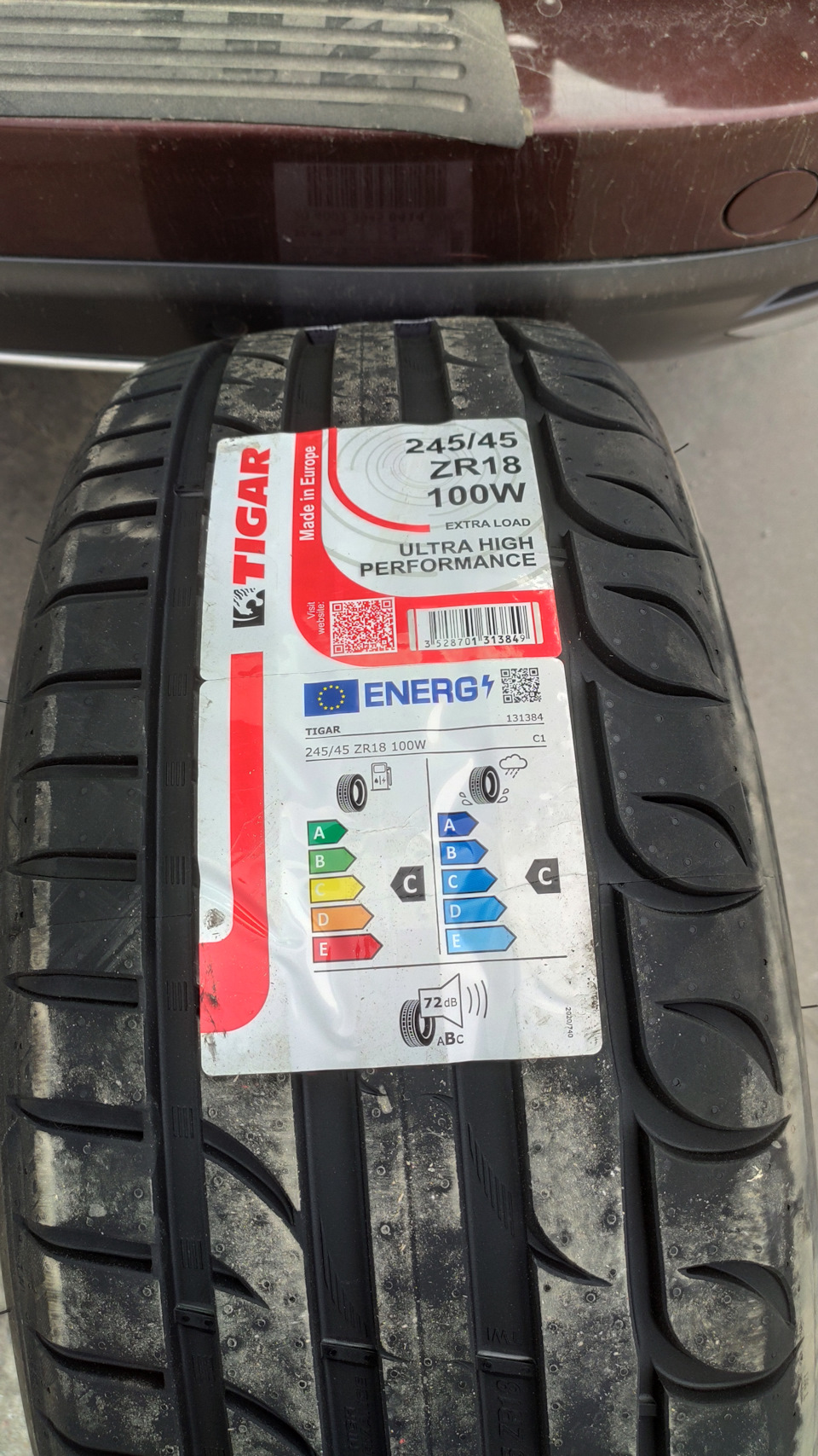 Покупка Нової літньої гуми TIGAR UHP 245/45 R18 4