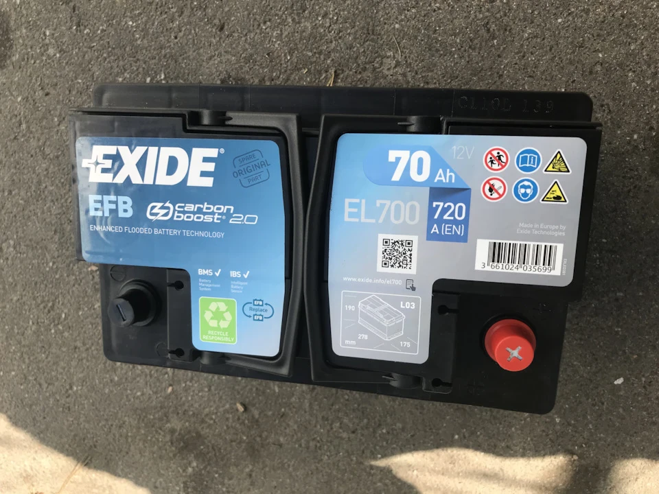 23. Заміна АКБ Exide EL700