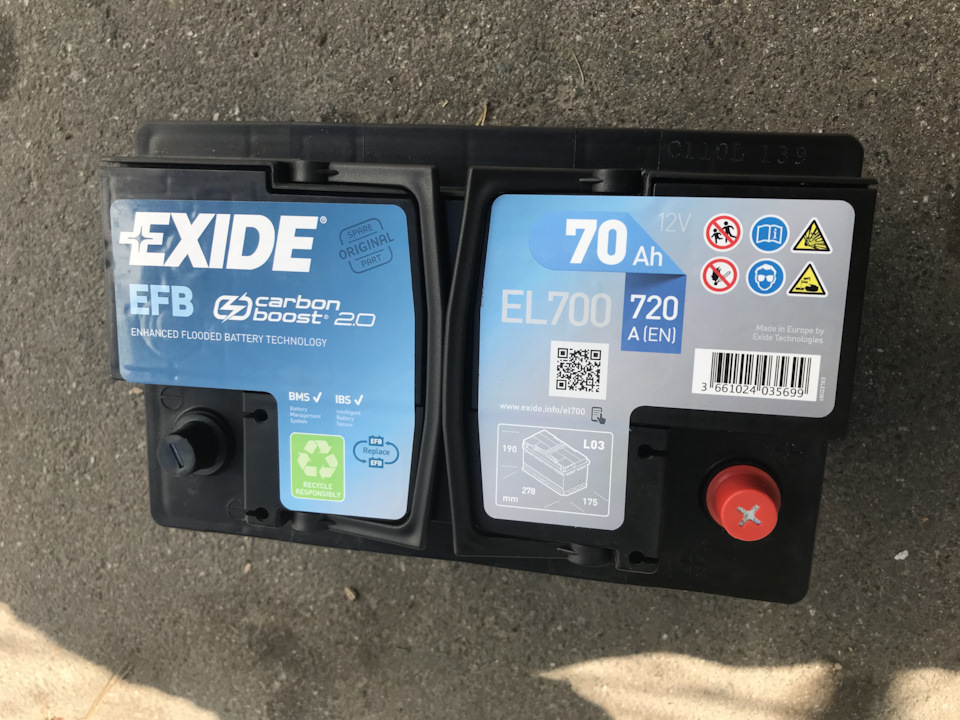 23. Заміна АКБ Exide EL700 1