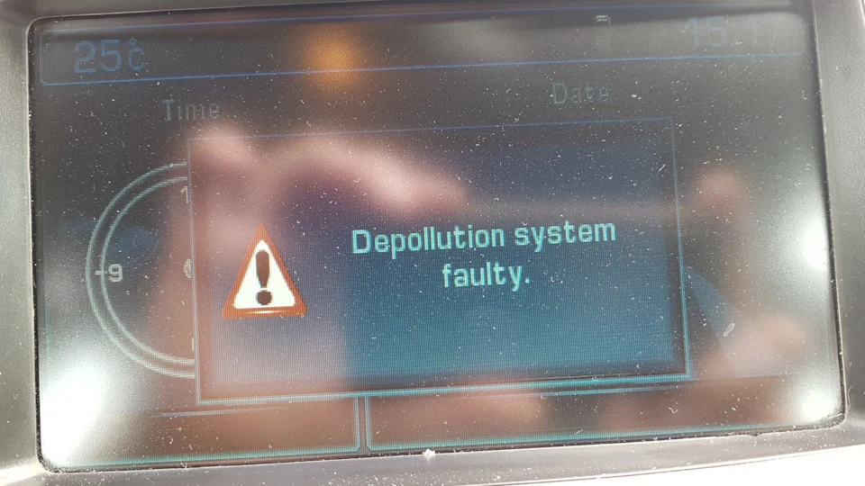 Depollution system faulty