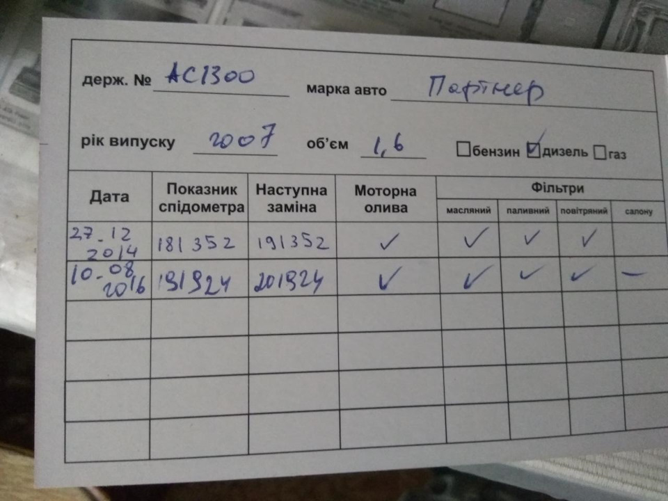 Просто заміна мастила, фільтрів1 1