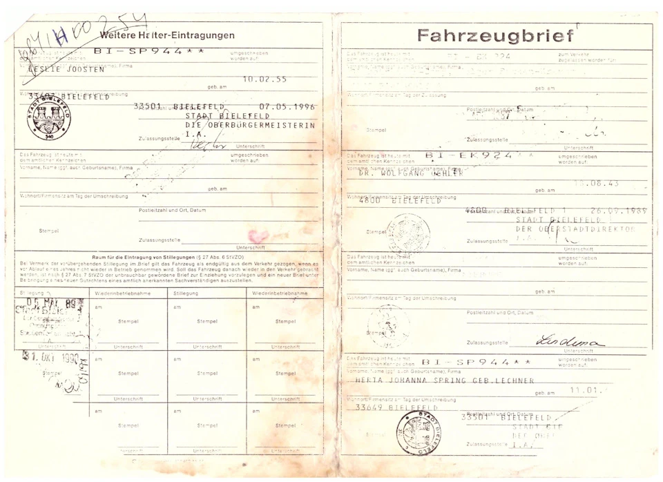 Fahrzeugbrief