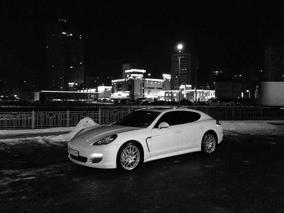 black and white