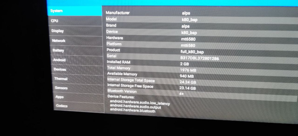андроїд магнітола Y6 JSR k80 bsp MTF48e MT6580 7 з піднебесної 5