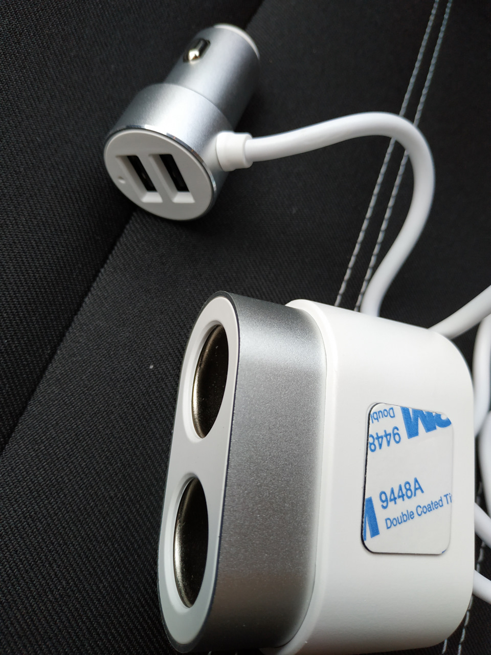Подовжувач прикурювача+двійник+USB 2