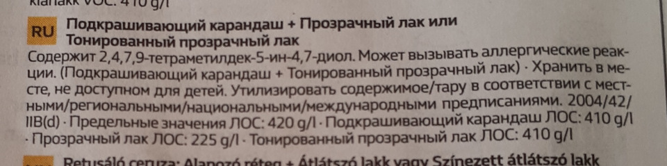 Олівець реставраційний для Renault Duster (2G) - колір HNP 5