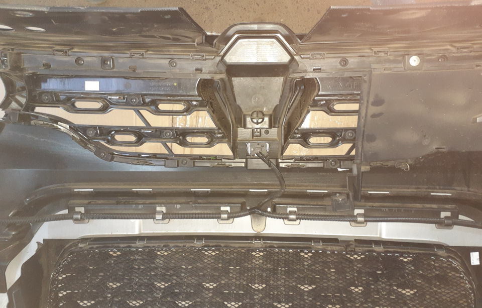 Сітка в радіаторні грати, а також, що під мордою Renault Duster (2G) 3