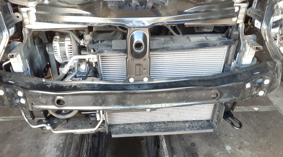 Сітка в радіаторні грати, а також, що під мордою Renault Duster (2G) 2