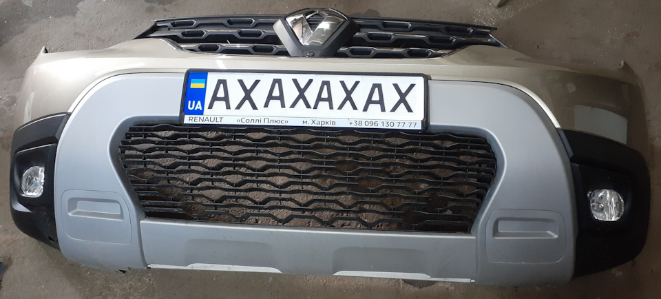 Сітка в радіаторні грати, а також, що під мордою Renault Duster (2G) 1
