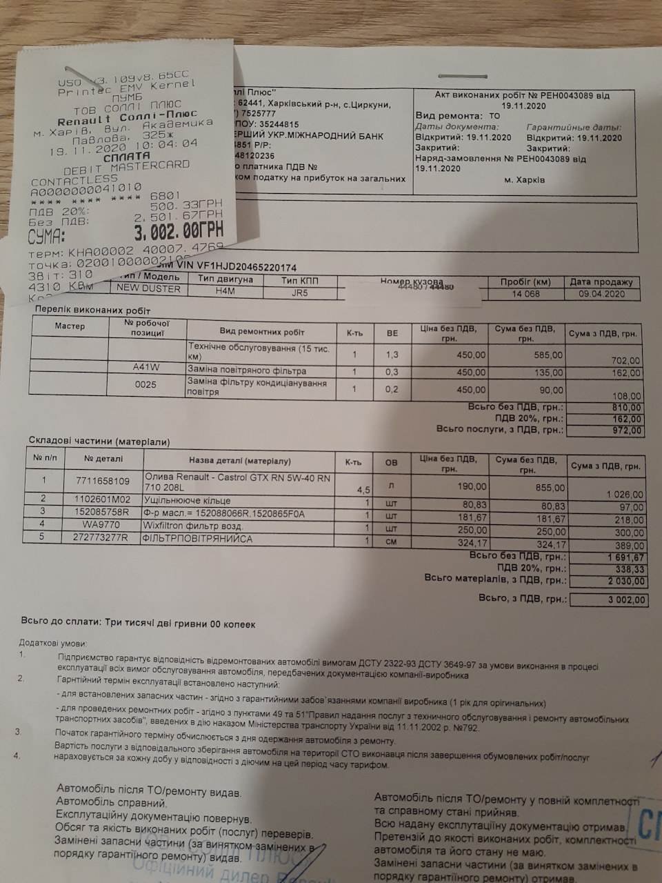 ТО-1 Renault Duster (2G) 3