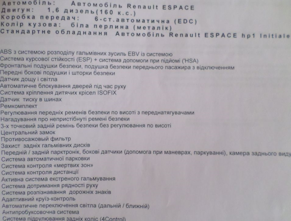 Комплектація INITIALE PARIS 1