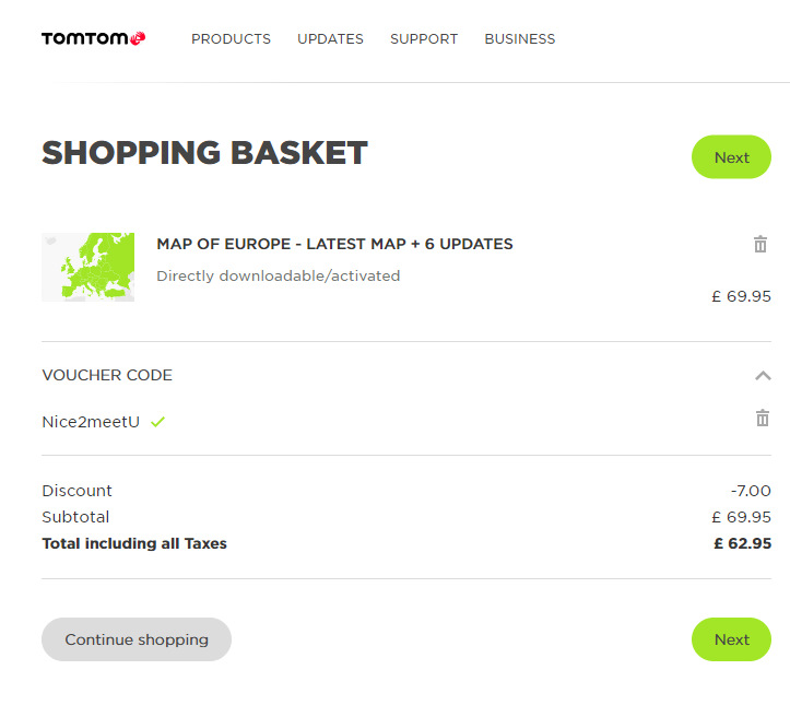 10% знижка в британському TomTom за промокодом Nice2meetU 2