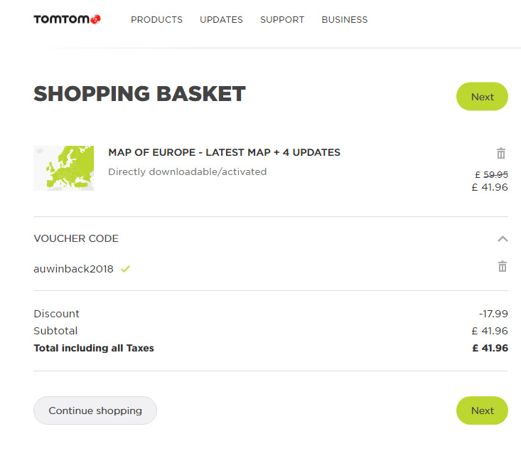 30% знижка на карти у британському магазині TomTom 1