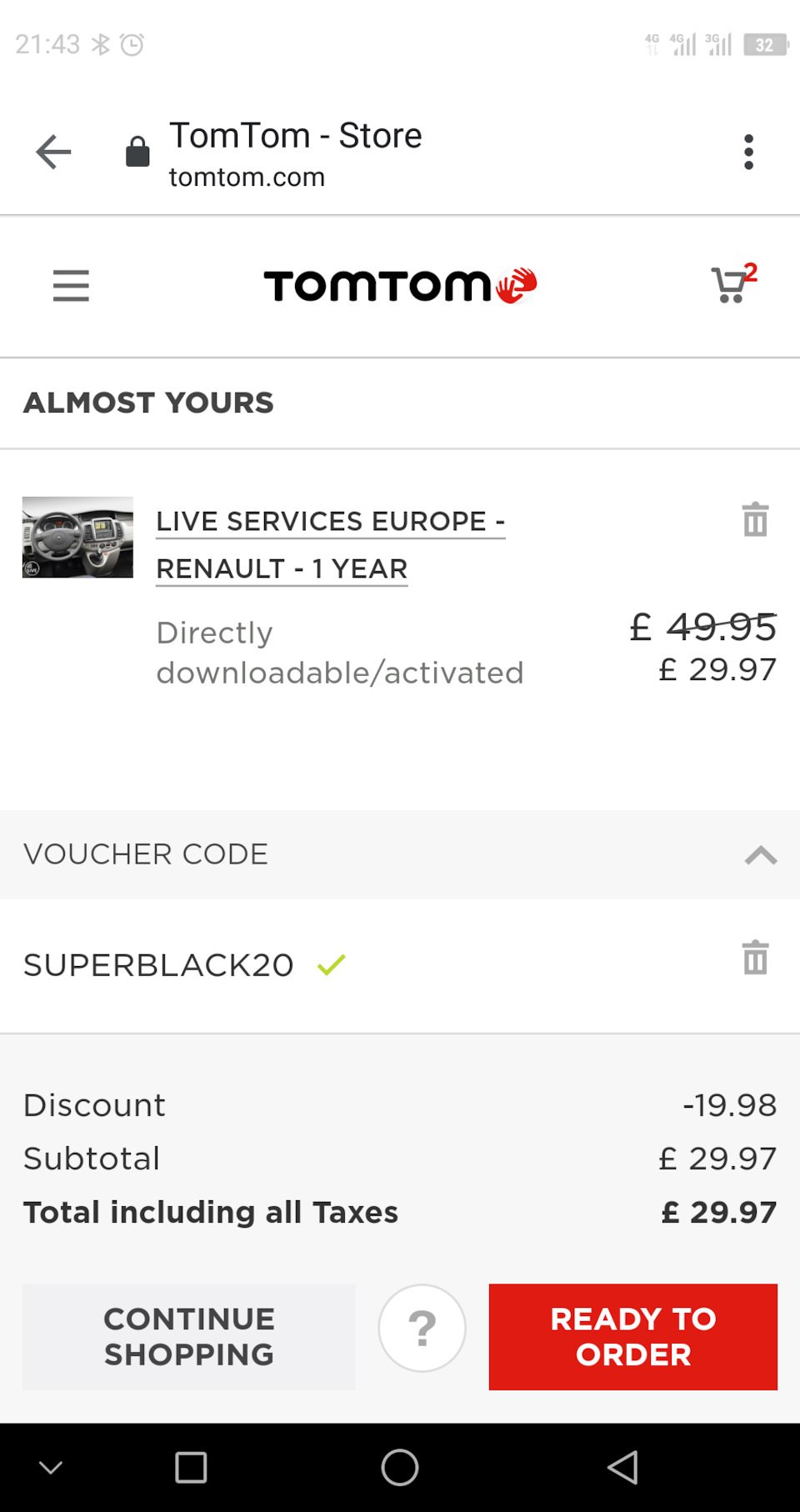 Знижка до 40% на TomTom за кодом SUPERBLACK20 3