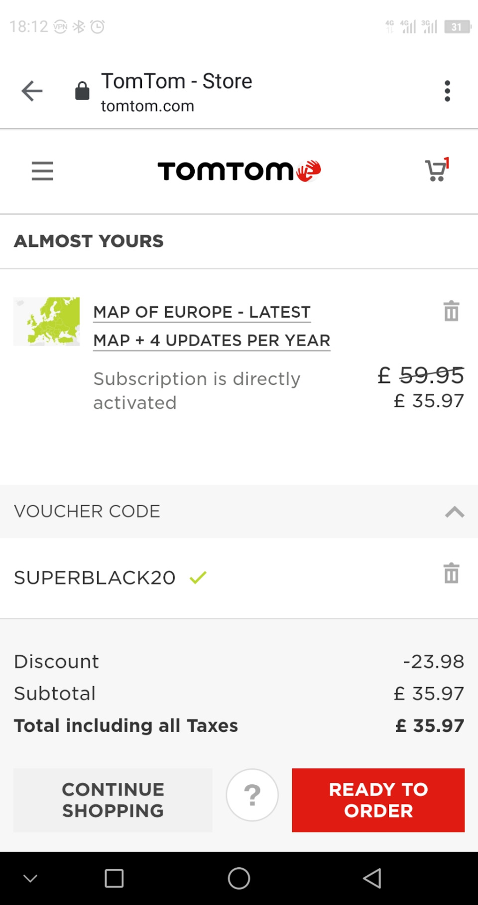 Знижка до 40% на TomTom за кодом SUPERBLACK20 2