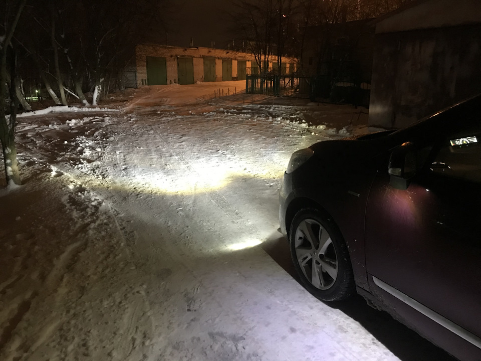 Дворежимні LED ПТФ. Renault Scenic 3 4