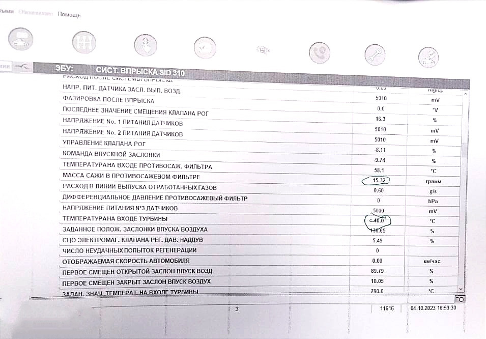 Система зниження токсичності. Датчик температури ог на вході турбіни. 2