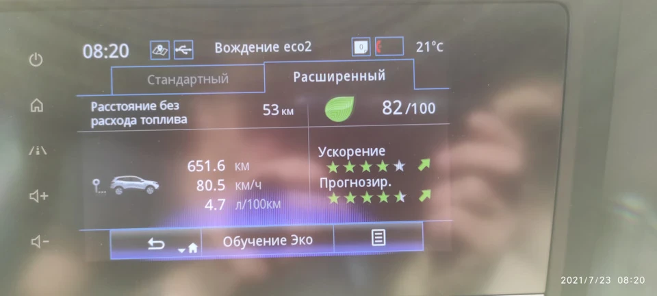 Витрата палива в Eco та простому режимі