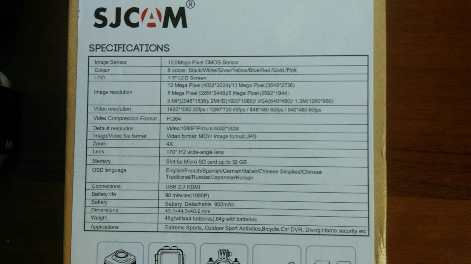 Екшн камера та реєстратор 2в1. SJCAM M10 WIFI 4