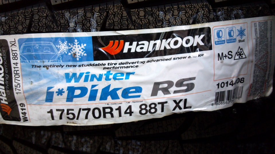 Шини Hankook Winter I*Pike RS W419 шип 3
