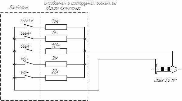 схема підключення магнітофона Pioneer та Sony 1