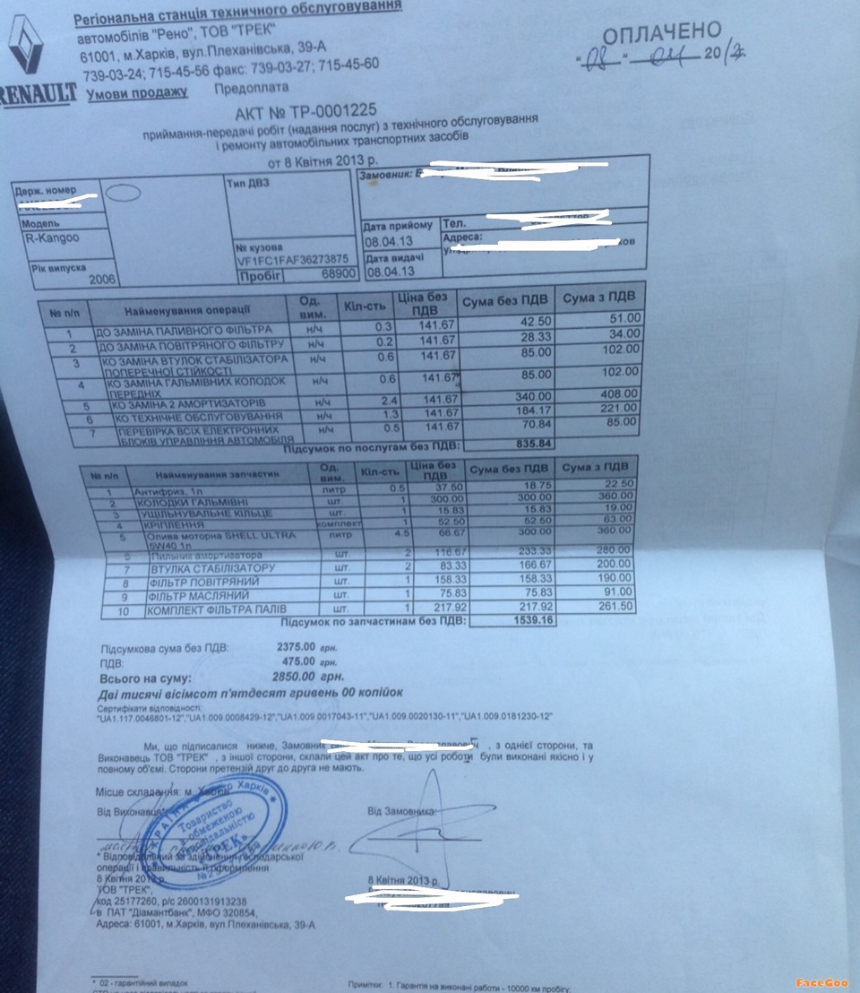 Ще квітневе ТО після зими 1