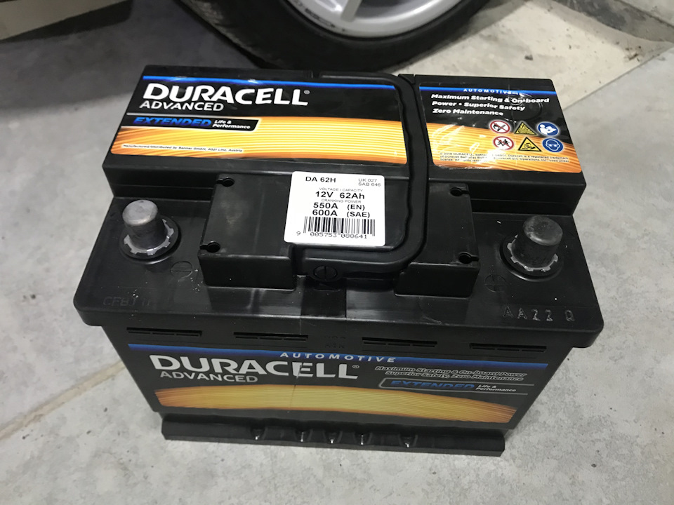 Акумулятор DURACELL vs RENAULT 4