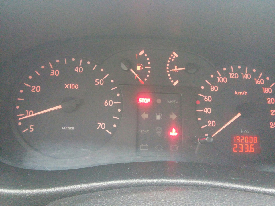 Горить постійно Stop і Температура Усунено 1