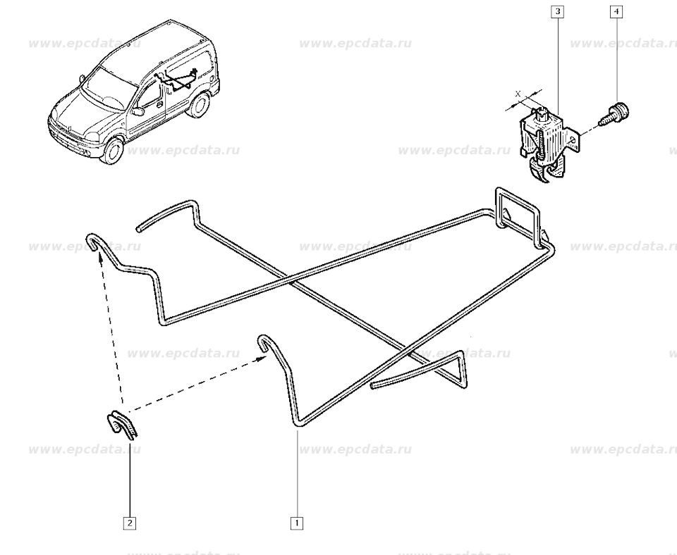 Kangoo 1,9 dTi FC0 кріплення болт запаски 4