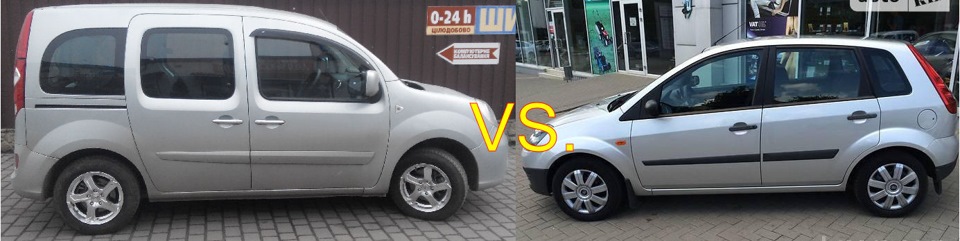 Renault Kangoo II проти Ford Fiesta 1.2 MТ 1