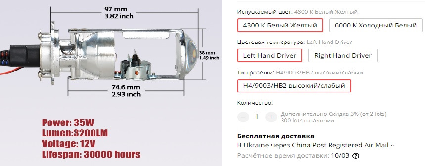 Міні лінзи H4 1