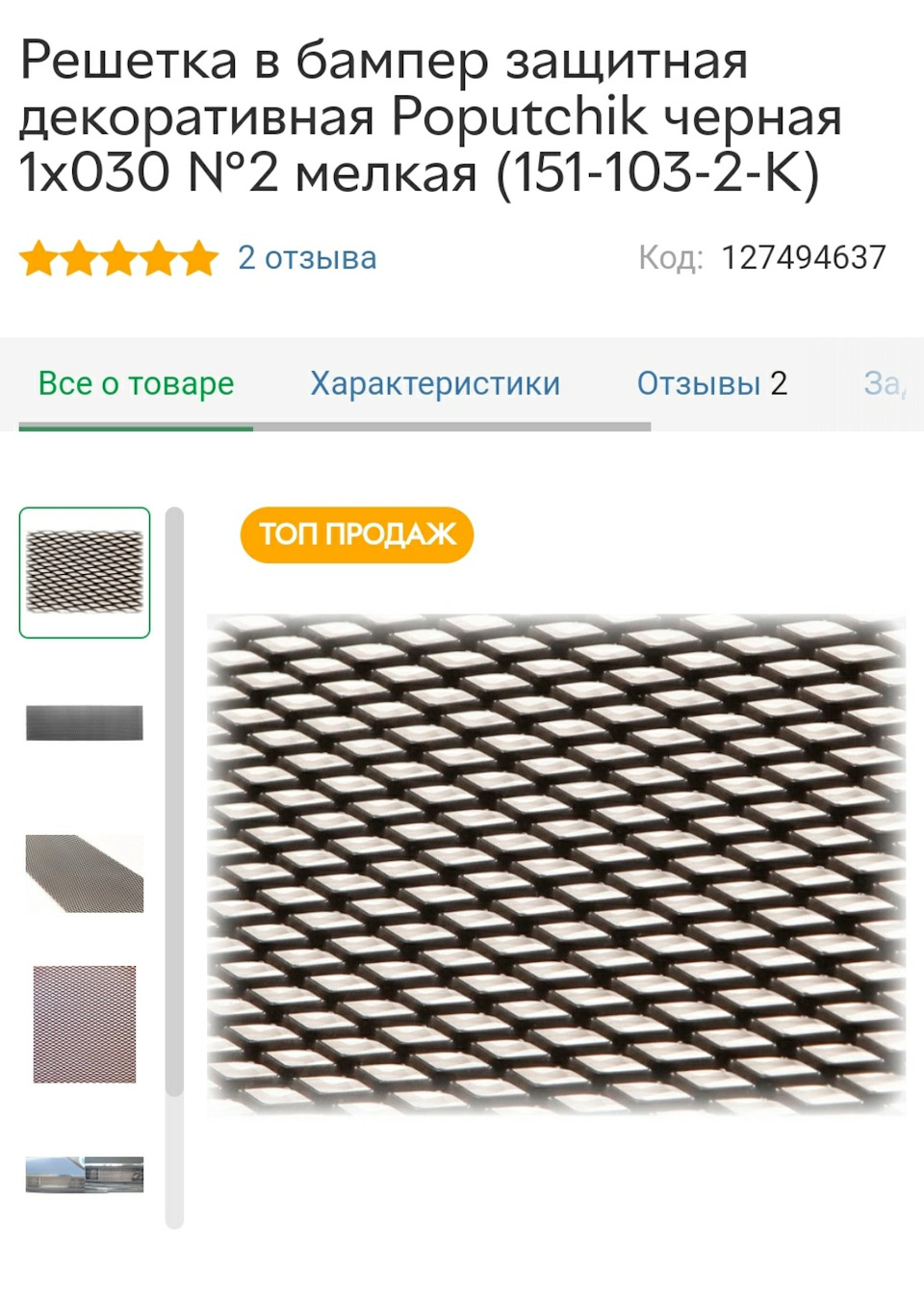 Сітка в бампер 4