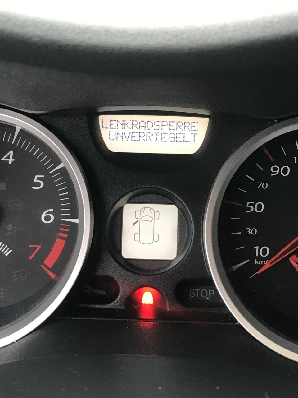 lenkradsperre verriegelt