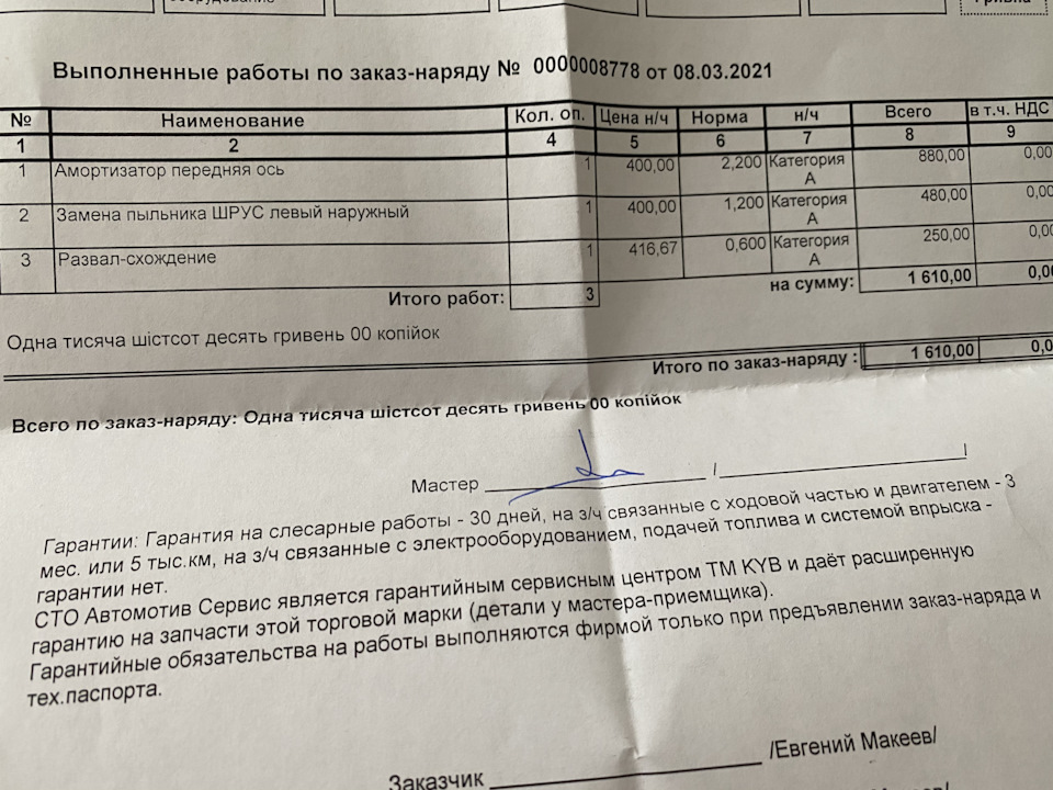 Стійки, пильовик, літня гума 4