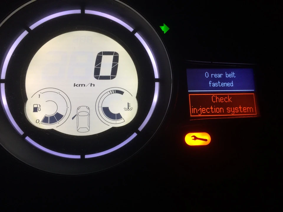 Загорівся Check injection system