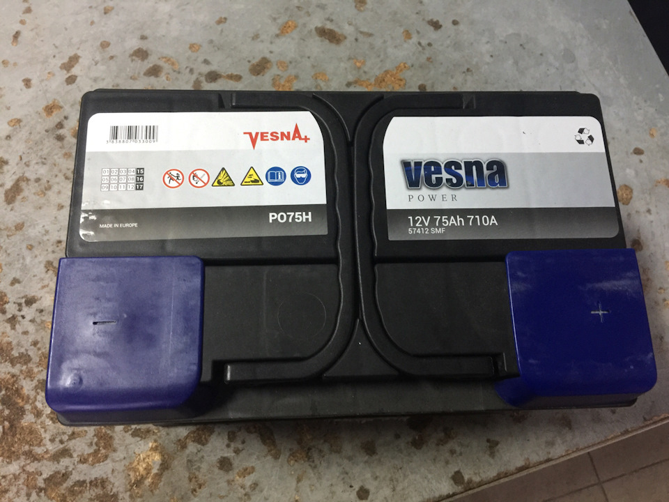 Новий Акумулятор VESNA 75AH 710A 1