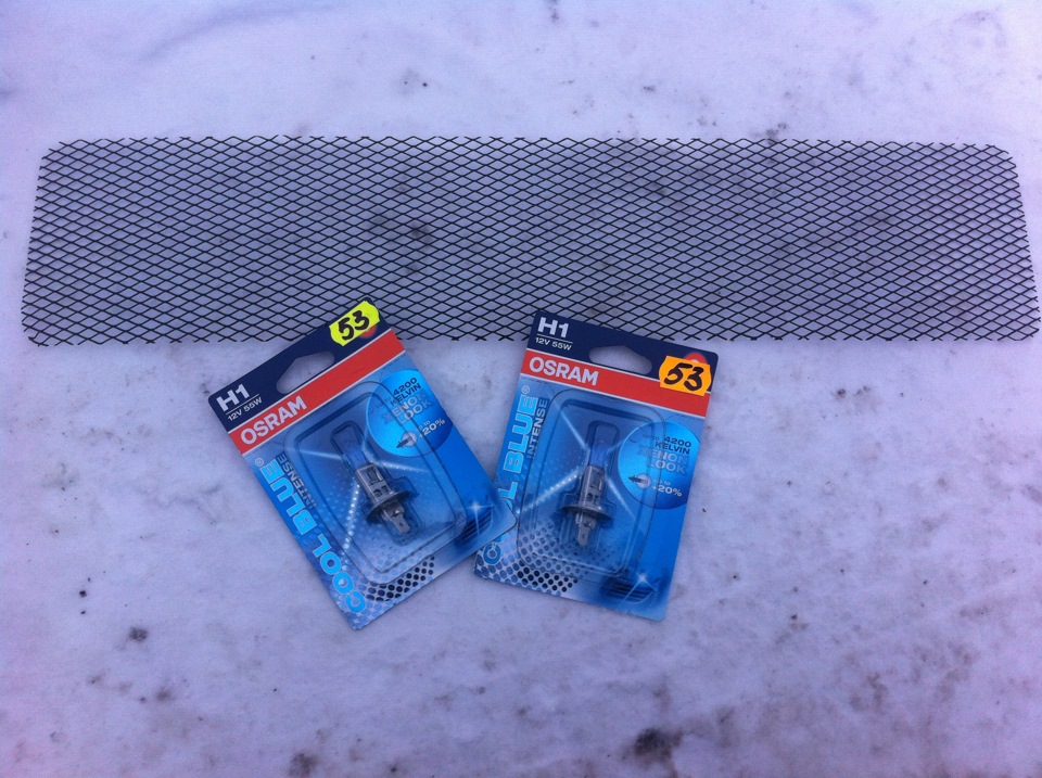 Osram COOL BLUE INTENSE (H1) + сіточка на номери. 1
