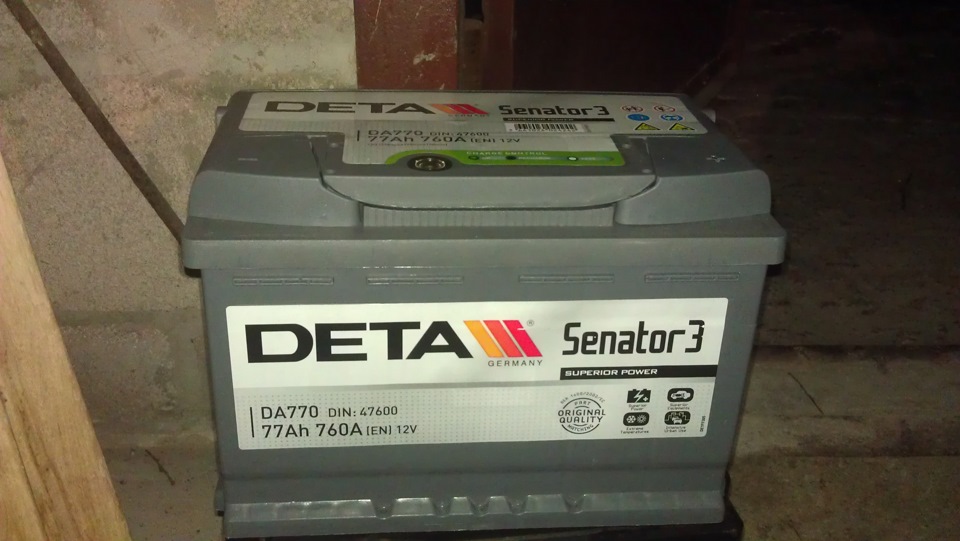 Акумулятор Deta Senator 77 Ah 1