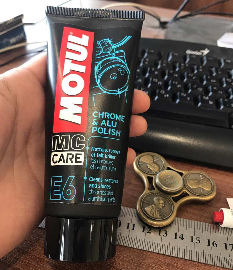 Відгук. Поліроль MOTUL E6 Chrome&Alu Polish для хрому. 2
