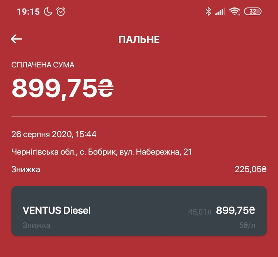 Про реальну витрату з повного бака. Вентус KLO 1