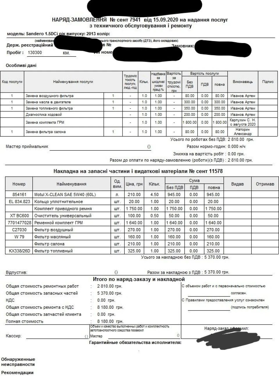 ТО 130000