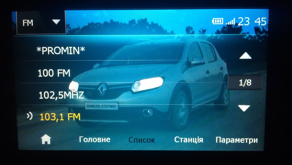 Зробив тему Renault Sandero Stepway II для Media Nav 4