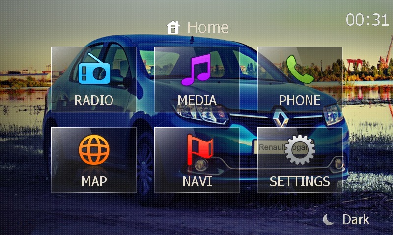 Тема Renault Logan Blue для Media Nav 1