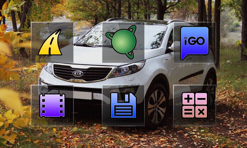 Тема (скін) KIA Sportage для прошивки Menavrus (для ШГУ Kia і Hyundai prestyle і restyle) + шаблон 1