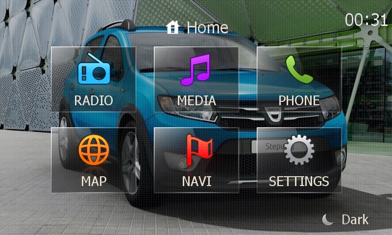 Теми Dacia Stepway Blue і Renault Stepway Blue для Media Nav 1