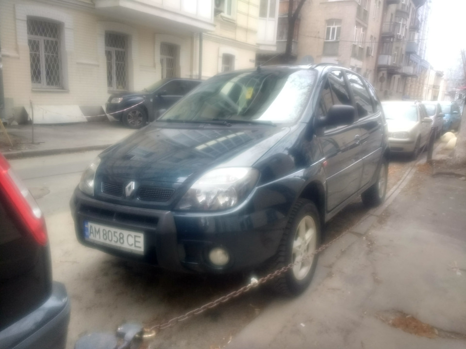 Кенгурятник (накладка бампера) фото. Renault Scenic RX4 1