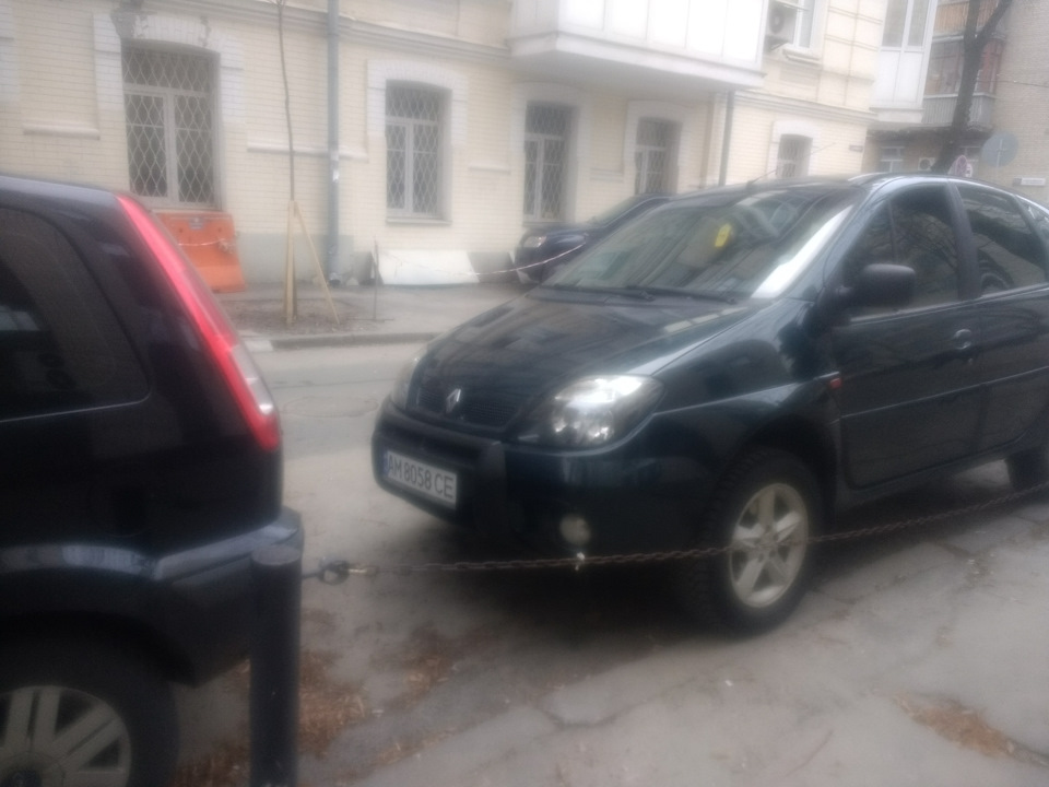 Кенгурятник (накладка бампера) фото. Renault Scenic RX4 2