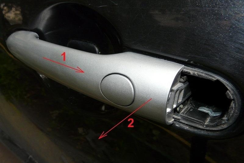 Покраска/відновлення ручок дверей Renault Scenic II 5