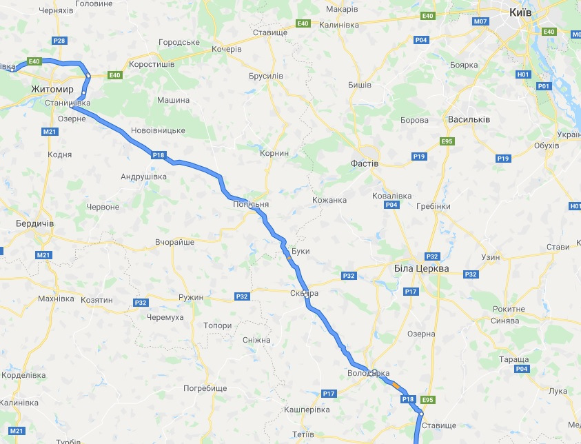 Планую маршрут Рівно-Генічна Гірка 1