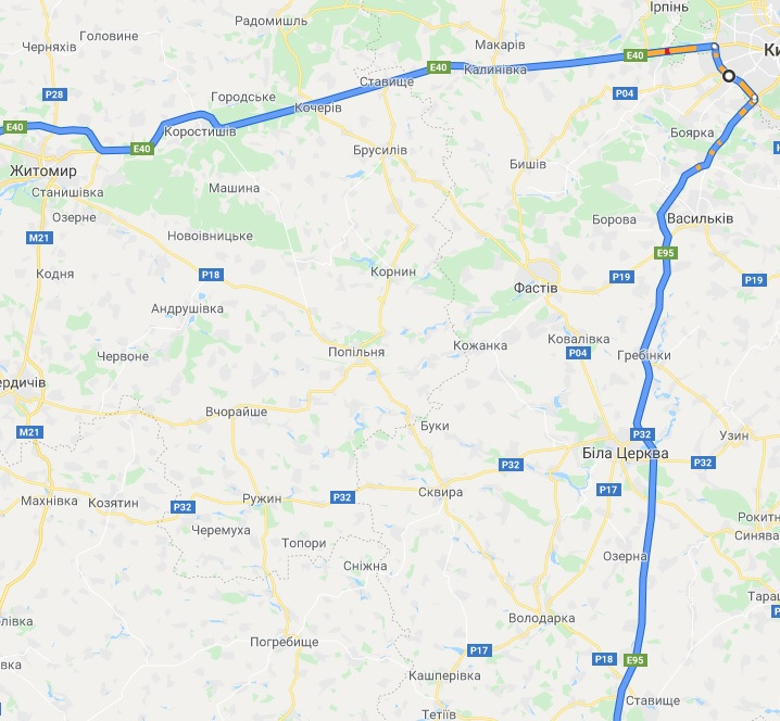 Планую маршрут Рівно-Генічна Гірка 3